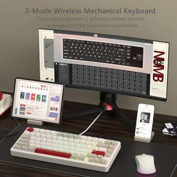 Womier SK75 Wireless Mechanical Gaming Keyboard - RGB & Customizable