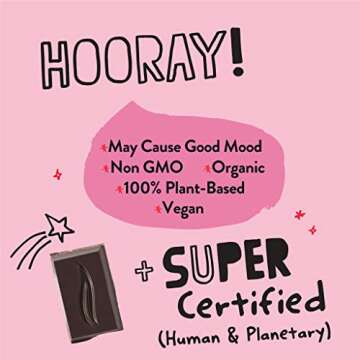 Pascha Organic No Added Sugar 100% Cacao With Cocoa Nibs Chocolate Bars, UTZ, Gluten Free, Non GMO, Pack of 5