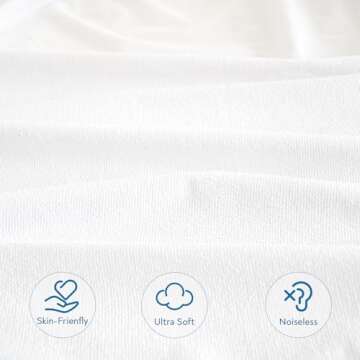 Queen Mattress Protector Waterproof Cover Absorbent Fitted Sheet up - 18'' Deep Pocket Mattress Cove...