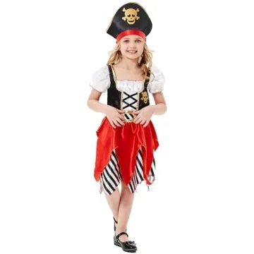 Lingway Toys Girls Deluxe Pirate Costume for Ages 2-6