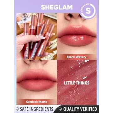 SHEGLAM Soft Haze Lip Blur Waterproof Liquid Lipstick Matte Transfer-Proof Lip Tint Lasting Super St...