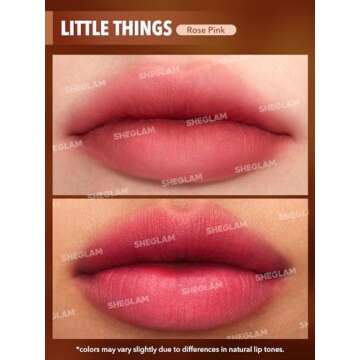 SHEGLAM Soft Haze Lip Blur Waterproof Liquid Lipstick Matte Transfer-Proof Lip Tint Lasting Super Stay Lip Stain-Little Things