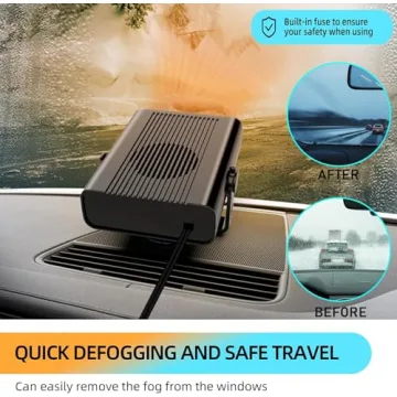 New 2025 Portable Car Heater Fast Demisting Defroster, 12V 150W Automobile Heater Can Heat Rapidly i...