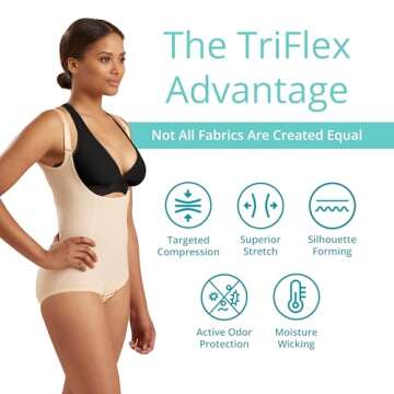 MARENA SFBHA2 Women’s Girdle with High Back, No Closure, Bikini-Length - Post-surgical Shapewear S...