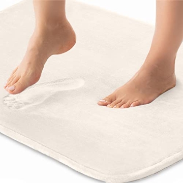 Gorilla Grip Thick Memory Foam Bath Rugs, Soft Absorbent Velvet Bathroom Mats, Durable Dots on Under...