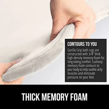 Gorilla Grip Thick Memory Foam Bath Rugs for Your Comfort