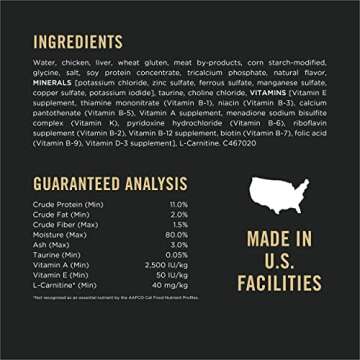 Delicious High Protein Wet Cat Food with Chicken