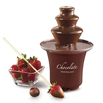 Nostalgia Chocolate Fondue Fountain for Parties - 8-Ounce