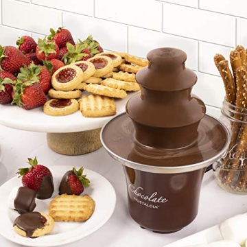 Nostalgia Chocolate Fondue Fountain for Parties - 8-Ounce