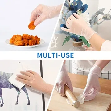 EDI Disposable Vinyl Gloves - Powder-Free, Latex-Free, 100 Count