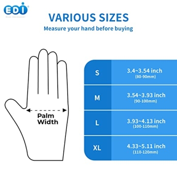 EDI Disposable Vinyl Gloves - Powder-Free, Latex-Free, 100 Count