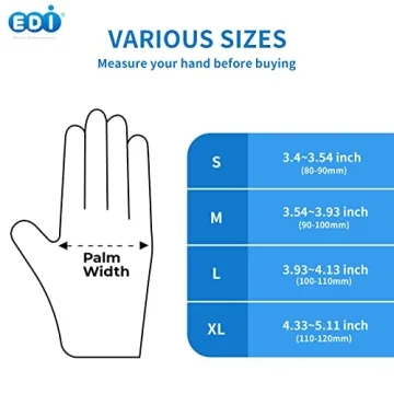 EDI Disposable Vinyl Gloves - Powder-Free, Latex-Free, 100 Count