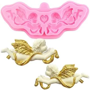 ZiXiang Angel Cupcake Mold Set of 4 Silicone Molds