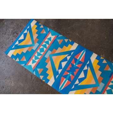 Pendleton x Yune Yoga 6mm PER Yoga Mat Premium All Purpose Exercise and Fitness Mat, Eco-Friendly, Extra Thick, Non-Slip, Anti-Tear (Abiquiu Sky) (Alto Mesa)