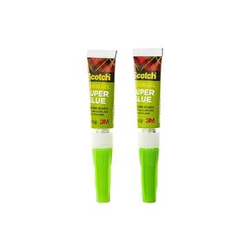 Scotch Super Glue Gel, .07 oz, 2-Pack, Dries Quickly with a Permanent Hold (AD112)