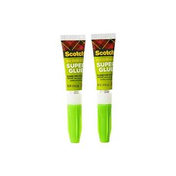 Scotch Super Glue Gel, .07 oz, 2-Pack, Dries Quickly with a Permanent Hold (AD112)