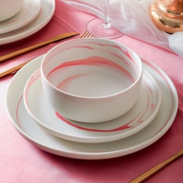 Stone Lain Brighton 16 Piece Dinnerware Set in Pink
