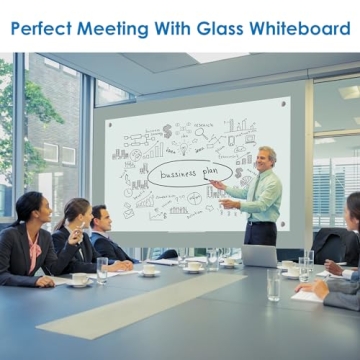Sleek Magnetic Glass Whiteboard for Home and Office