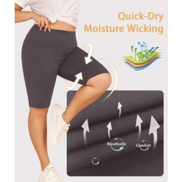 Comfortable Plus Size Biker Shorts with Pockets