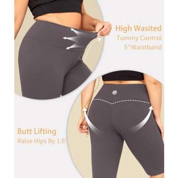 Comfortable Plus Size Biker Shorts with Pockets