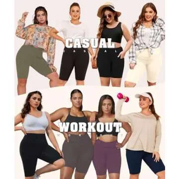 Comfortable Plus Size Biker Shorts with Pockets