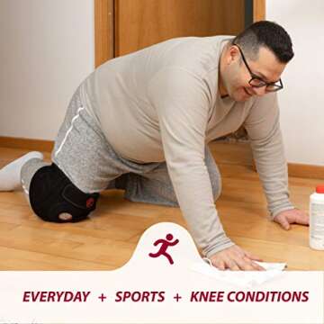 KARM Plus Size Knee Brace for Women & Men Plus Size - Adjustable Knee Support Brace for Meniscus Tear, Arthritis Pain, Compression with Side Stabilizers - Obese People (4XL/5XL/6XL Black)