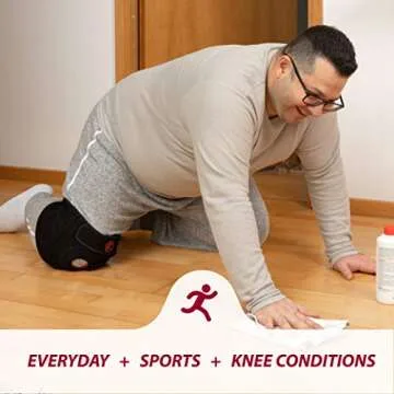 KARM Plus Size Knee Brace for Women & Men Plus Size - Adjustable Knee Support Brace for Meniscus Tear, Arthritis Pain, Compression with Side Stabilizers - Obese People (4XL/5XL/6XL Black)