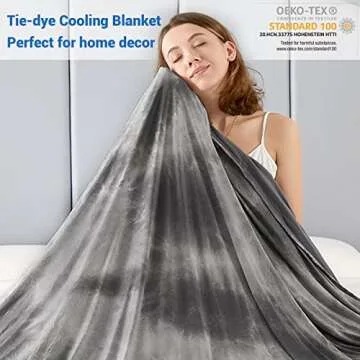 Topcee Cooling Throw Blanket - Ultimate Comfort for Hot Sleepers, Stylish Tie Dye Design