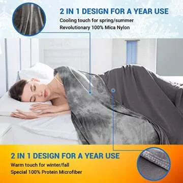 Topcee Cooling Blanket for Hot Sleepers, Stylish and Cool