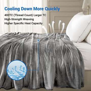 Topcee Cooling Throw Blanket for Night Sweats Decorative Tie Dye, Absorbs Heat to Keep Cool on Warm Nights, Q-Max 0.5 Cooling Blankets for Hot Sleepers, Cool Lightweight Sofa Throw Blanket (50"x70")