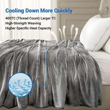 Topcee Cooling Blanket for Hot Sleepers, Stylish and Cool