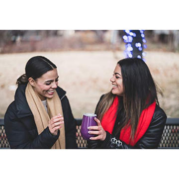 Simple Modern Wine Tumbler with Lid | Cute Stemless Glass Cup with Press-In Lid | Insulated Stainless Steel Coffee Mug | Gifts for Women Men Him Her | Spirit Collection | 12oz | Carrara Marble