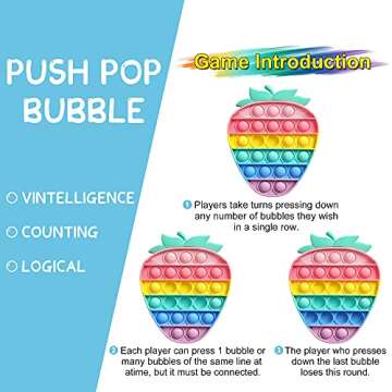 ATESSON Pop Sensory Fidget Toy - Strawberry Stress Relief