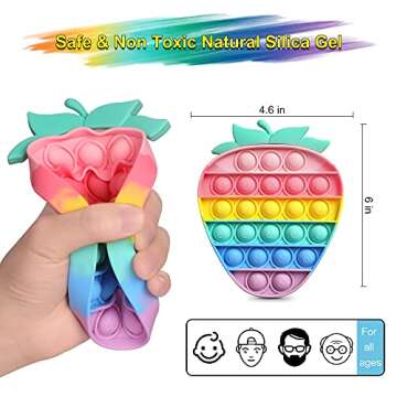 ATESSON Pop Sensory Fidget Toy - Strawberry Stress Relief