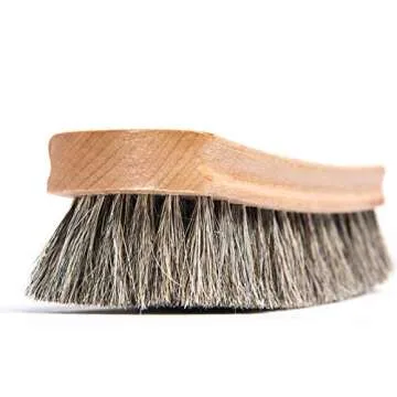 Premium Horsehair Shoe Brush for Impeccable Leather Care
