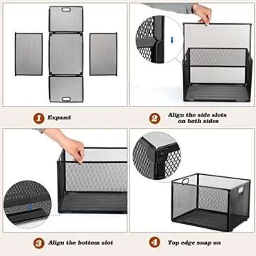 Stylish Vinyl Record Storage Box for 50+ Records and More