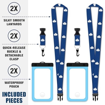 Waterproof Phone Lanyard for Cruises Touch Screen Compatible