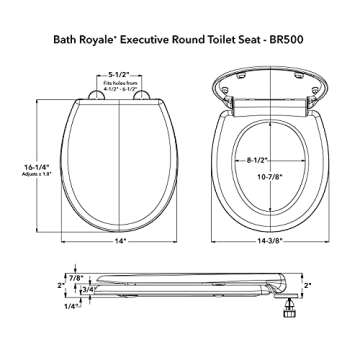 Bath Royale Soft Close Toilet Seat - Durable & Comfortable