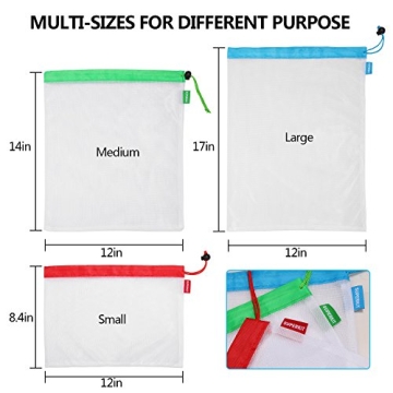 Durable Reusable Mesh Produce Bags for Eco-Friendly Storage