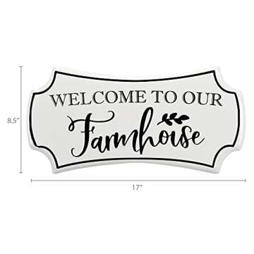 Welcome To Our Farmhouse Vintage Tin Sign - Rustic Decor