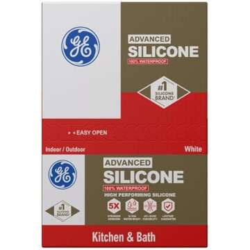 GE Advanced Silicone Caulk - Waterproof, Strong Adhesion & Flexible Seal for Home Repairs