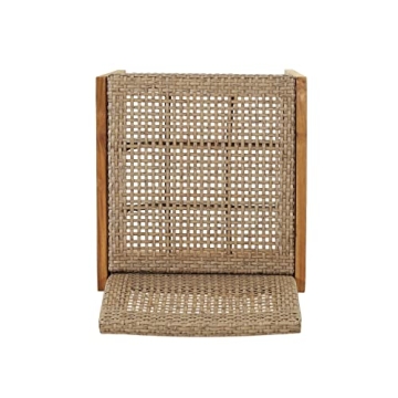 Stylish Elon Outdoor Barstools - Wicker & Acacia Wood