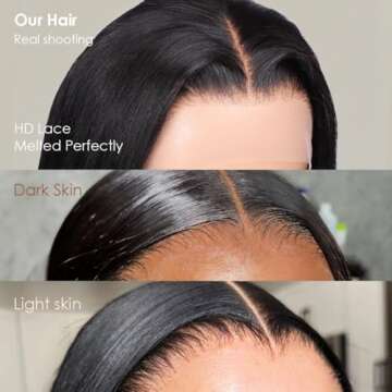 Iris Queen 28 Inch 220 Density Straight HD Lace Front Wigs Human Hair Pre Plucked 12A 13x4 Transparent Lace Frontal Human Hair Wig Natural Black Color for Women