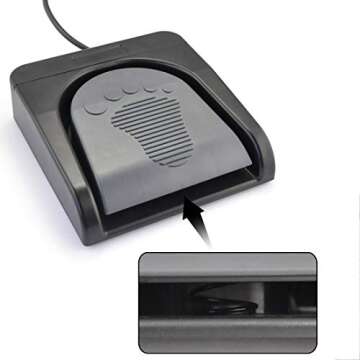 iKKEGOL USB Single Foot Pedal Switch for Hands-Free Control