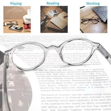 OLOMEE Reading Glasses Women Men Classic Round Readers +2.50 Circular Cheaters Glasses W/Lightweight Frame Comfortable Fit 5 Pack