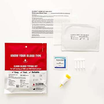 Original Home Blood Typing Kit - New Package + Improved Lancet (2 kits)