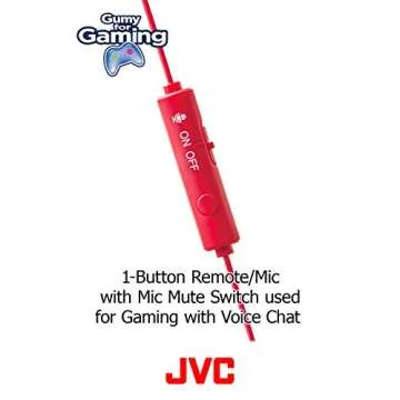 JVC Gumy Gamer, in Ear Earbud Headphones with Mic, Remote, and Mute Switch for Gaming and Chatting, Powerful Sound, Comfortable and Secure Fit, Silicone Ear Pieces S/M/L - HAFX7GA (Blue),Medium
