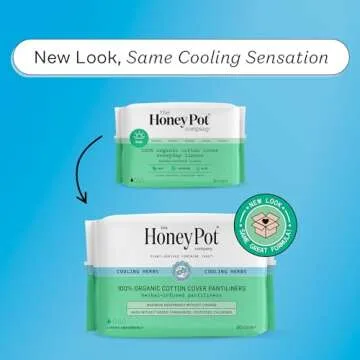 The Honey Pot Company - Herbal Everyday Panty Liners for Women - Infused w/Essential Oils for Coolin...