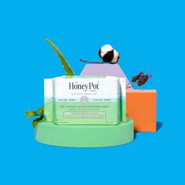 The Honey Pot Company - Herbal Everyday Panty Liners for Women - Infused w/Essential Oils for Cooling Effect & Organic Cotton Cover - Feminine Care - FSA & HSA Eligible - 30 ct