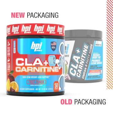 BPI Sports CLA + Carnitine – Conjugated Linoleic Acid – Weight Loss Formula – Metabolism, Performance, Lean Muscle – Caffeine Free – For Men & Women – Fruit Punch – 50 servings – 12.34 oz